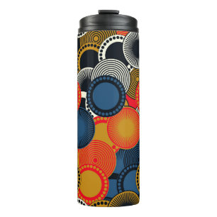 Retro Geometric: Golden Circles Harmony Thermal Tumbler