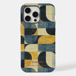 Retro Geometric Harmony - Mid-Century Modern iPhone 15 Pro Max Case