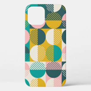 Retro geometric: modern vintage pattern. iPhone 12 case