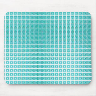 Retro Geometric Mousepad, Turquoise Mouse Mat