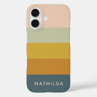 Retro Geometric Pastel Colour Block Personalised