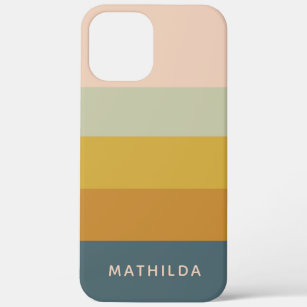 Retro Geometric Pastel Colour Block Personalised Case-Mate iPhone Case