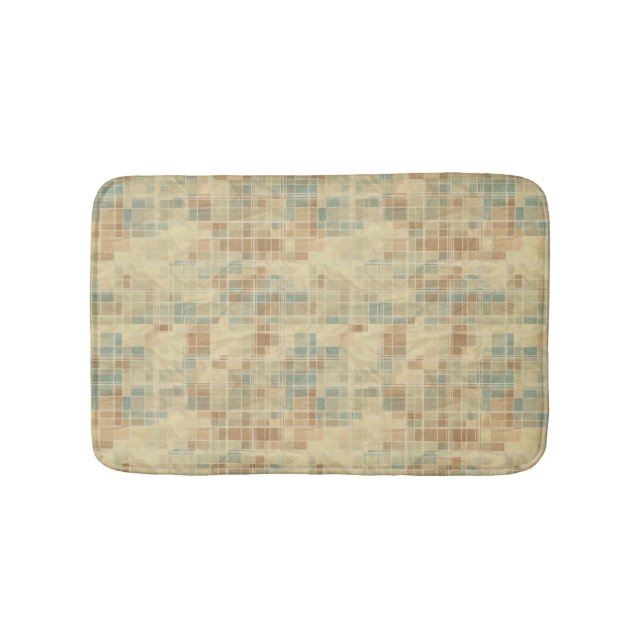 Retro geometric pattern 2 bath mat (Front)