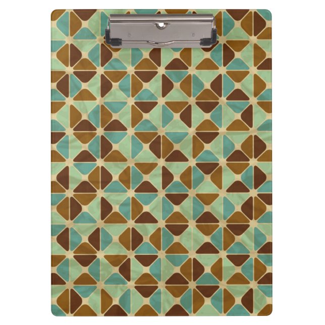 Retro geometric pattern 2 clipboard (Front)
