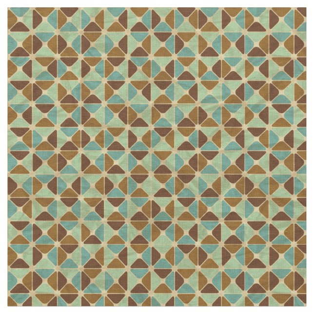 Retro geometric pattern 2 fabric (Close Up)