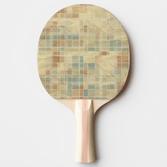 Retro geometric pattern 2 ping pong paddle (Front)