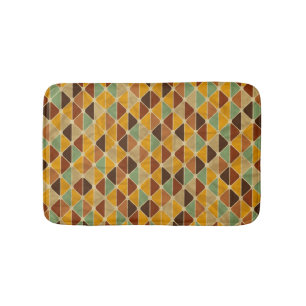 Retro geometric pattern 3 bath mat