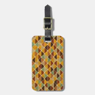 Retro geometric pattern 3 luggage tag