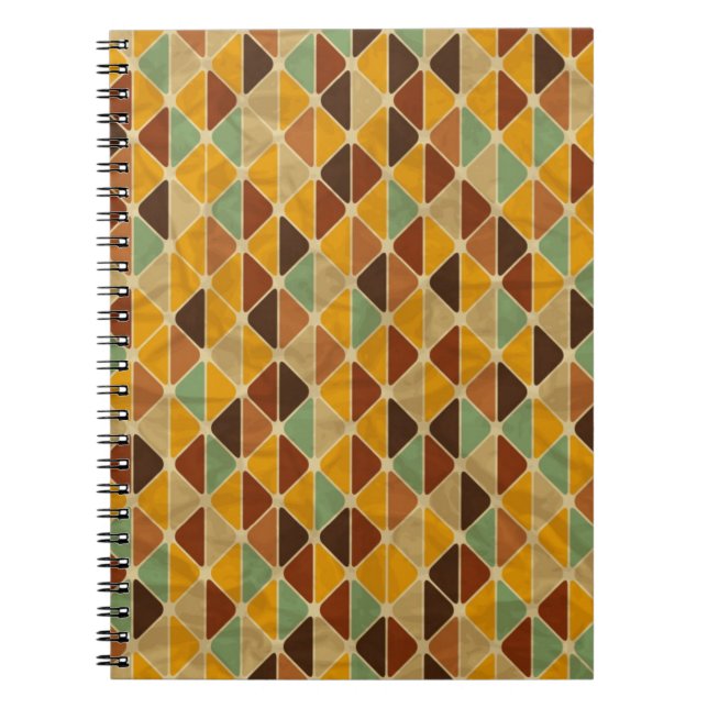 Retro geometric pattern 3 notebook (Front)