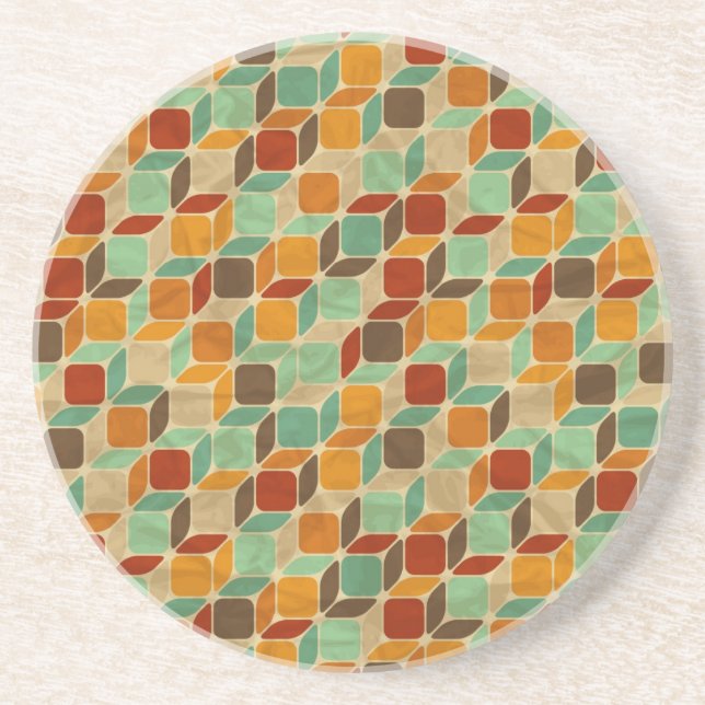 Retro geometric pattern 4 coaster (Front)