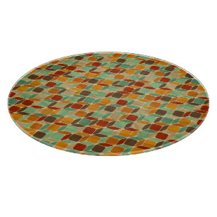 Retro geometric pattern 4 cutting board