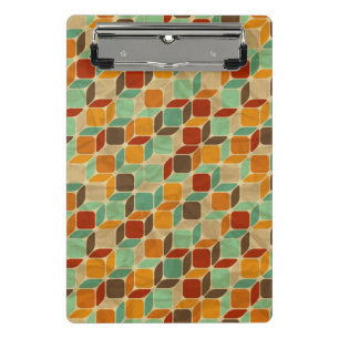 Retro geometric pattern 4 mini clipboard