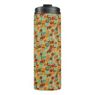 Retro geometric pattern 4 thermal tumbler