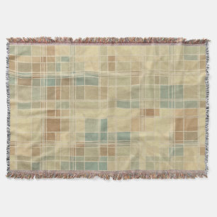 Retro geometric pattern 4 throw blanket