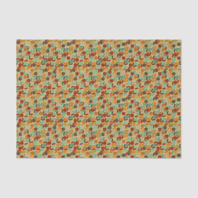 Retro geometric pattern 4 tissue paper (Front)