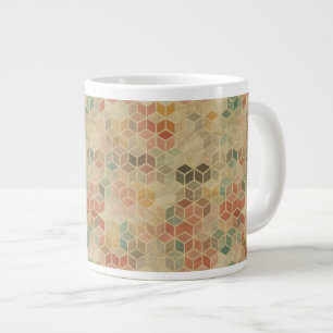 Retro geometric pattern 5 large coffee mug