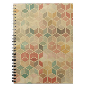Retro geometric pattern 5 notebook