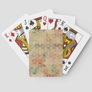 Retro geometric pattern 5 playing cards