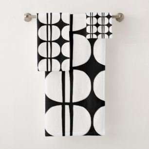 Retro Geometric Pattern Bath Towel Set