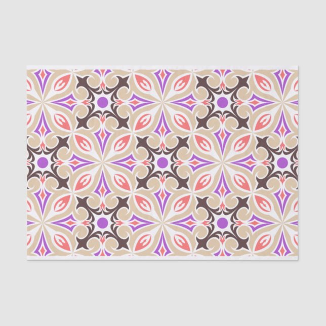 Retro Geometric pattern decoupage Tissue Paper (Front)