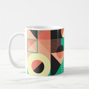 Retro Geometric Pattern Design Coffee Mug