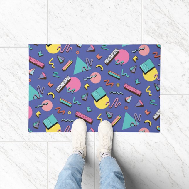 Retro Geometric Pattern Doormat (Indoor)
