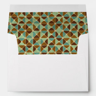 Retro geometric pattern envelopes