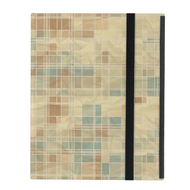 Retro geometric pattern iPad case (Front Closed)