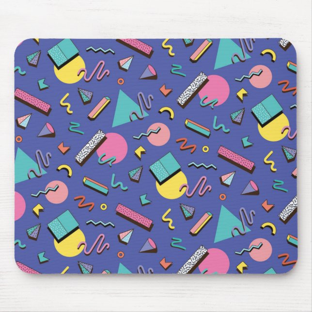 Retro Geometric Pattern Mouse Mat (Front)