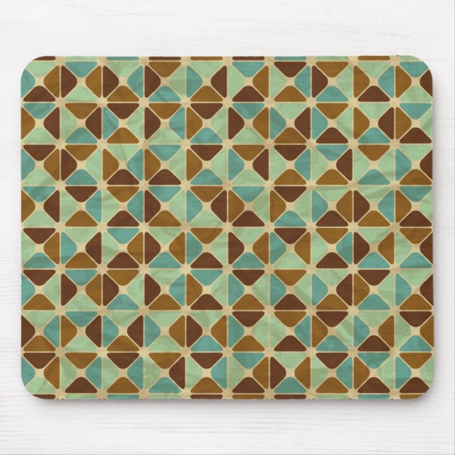 Retro geometric pattern mouse mat (Front)