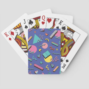 Retro Geometric Pattern Playing Cards