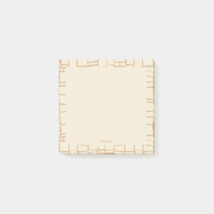 Retro geometric pattern  post-it notes