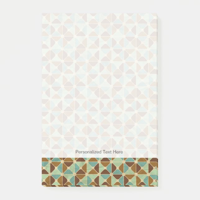 Retro geometric pattern post-it notes (Front)