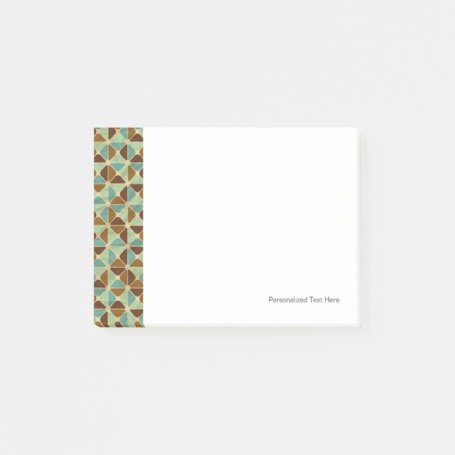 Retro geometric pattern post-it notes (Front)