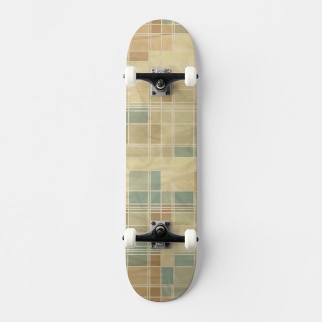 Retro geometric pattern skateboard (Front)