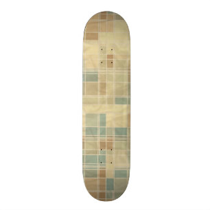Retro geometric pattern skateboard