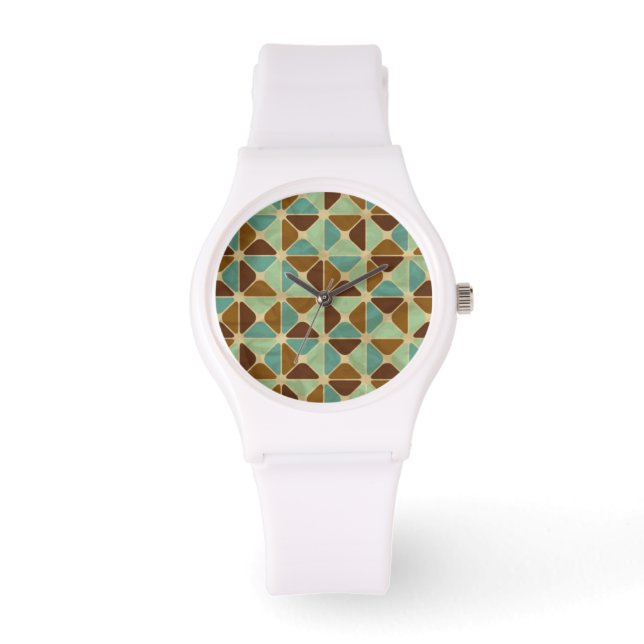 Retro geometric pattern watch (Front)