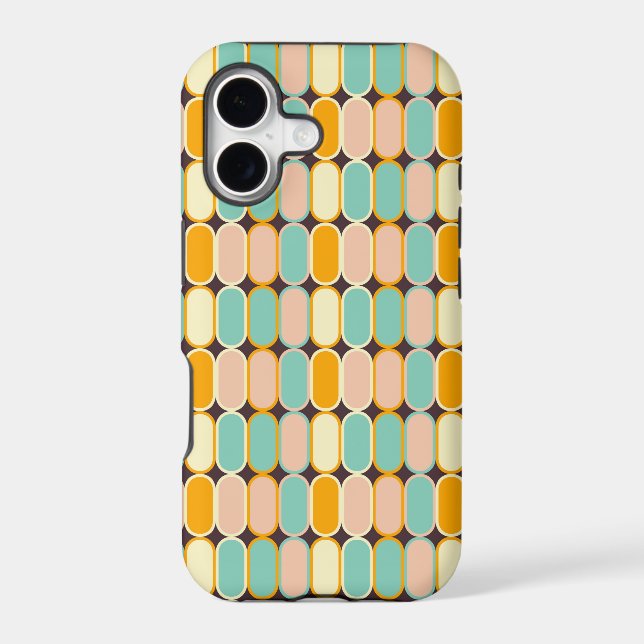 Retro geometric pattern with vertical ovals (Back)