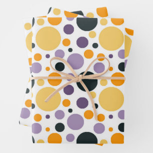 Retro Geometric Polka Dot Seamless Pattern Wrapping Paper Sheet
