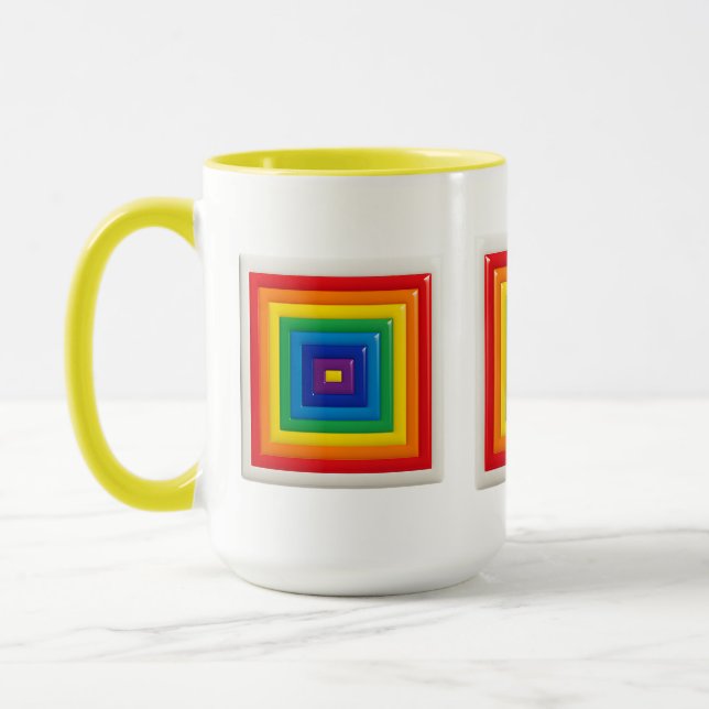 Retro Geometric Pop Art Mug (Left)