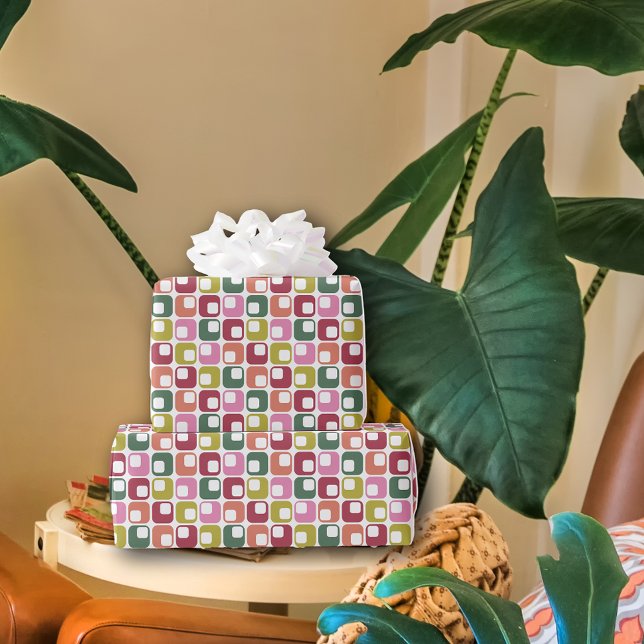 Retro Geometric Print 1970s Patterned Christmas Wrapping Paper (Creator Uploaded)