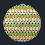 Retro Geometric Santa Dartboard<br><div class="desc">Any way you look at it this Retro Geometric Santa Dartboard is pure holiday whimsy! It’s rows of Santas. No, it’s rows of Christmas trees. No, it’s rows of Santas shaped like Christmas trees and rows of cheery green Christmas trees with white polka dots. It’s kitschy. It’s colourful. And it...</div>