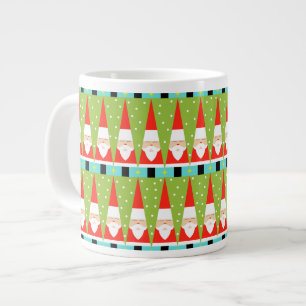 Retro Geometric Santa Jumbo Mug