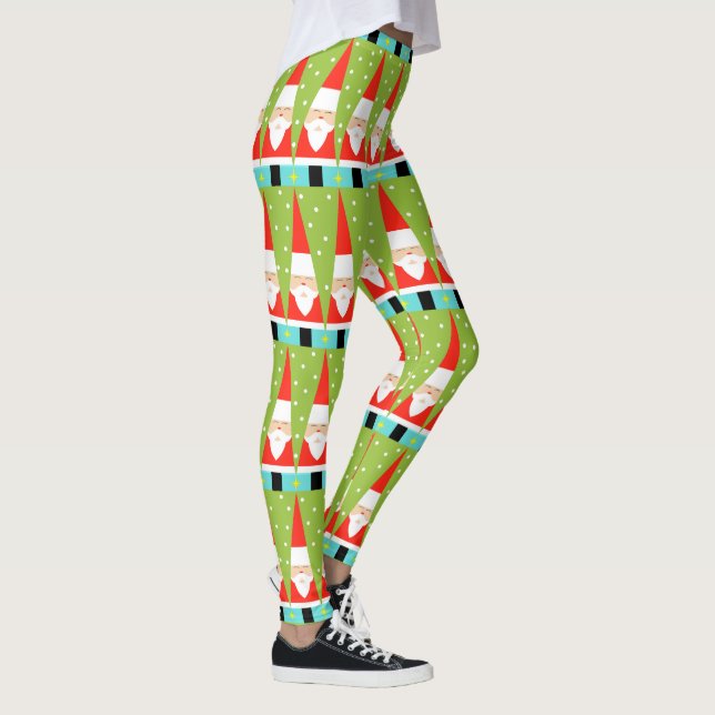 Retro Geometric Santa Leggings (Right)