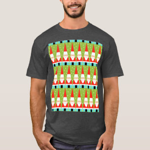 Retro Geometric Santa T-Shirt