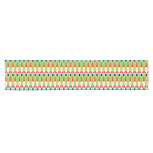 Retro Geometric Santa Table Runner