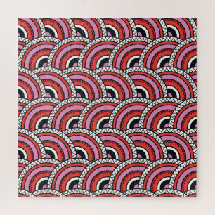 Retro Geometric Seamless Pattern Jigsaw Puzzle
