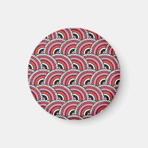 Retro Geometric Seamless Pattern Magnet
