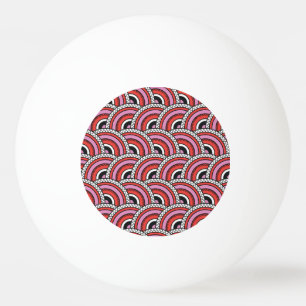 Retro Geometric Seamless Pattern Ping Pong Ball