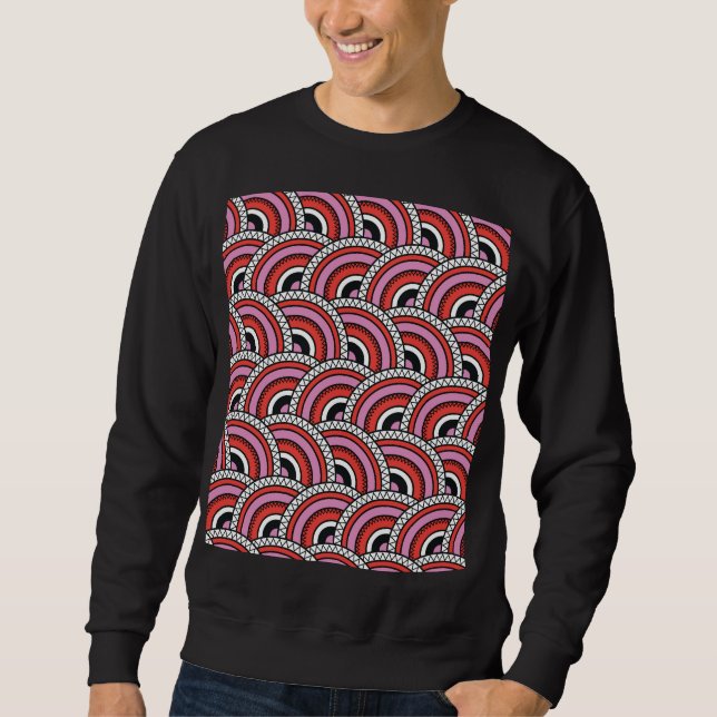Retro Geometric Seamless Pattern Sweatshirt (Front)